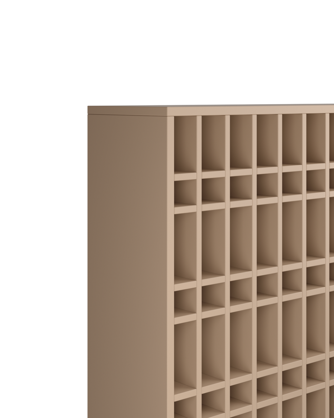 Colorbar tube rack - Wall-mounted color rack - Beige Cappuccino